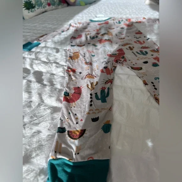 Little Sleepies Llama Love Zippy Pajamas Size 18-24 Months - Picture 4 of 11